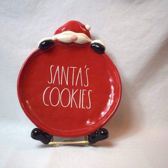 Rae Dunn Santa's Cookies Plate Gift Christmas - Picture 1 of 4